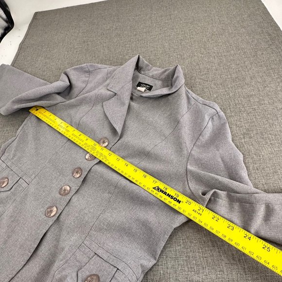 Vintage Spago Before Everything Else Blazer Lightweight Gray size 14 Buttons - Picture 8 of 15